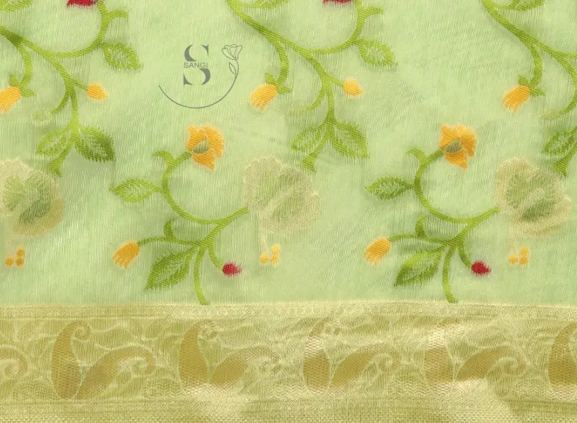 Ready-to-wear-saree-light-green-closeup.webp