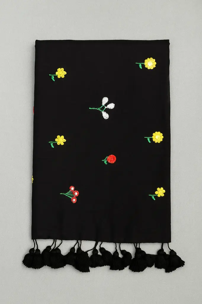 Mul Cotton-flower-embridry-Black-Saree-2.webp