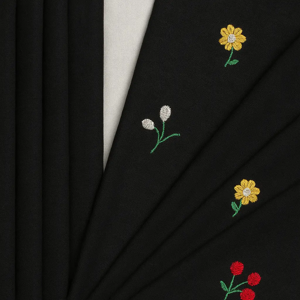 Mul Cotton-flower-embridry-Black-Saree-1.webp