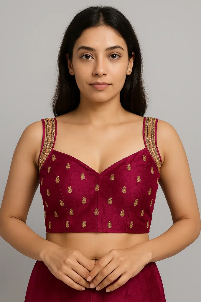 Dark-Pink-handwork-sleeveless-blouse-1.webp