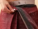Ready-to-wear-brown-saree-maroon-hook.webp