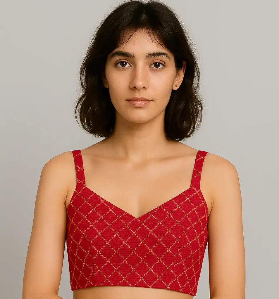 Sindoori Check Blouse