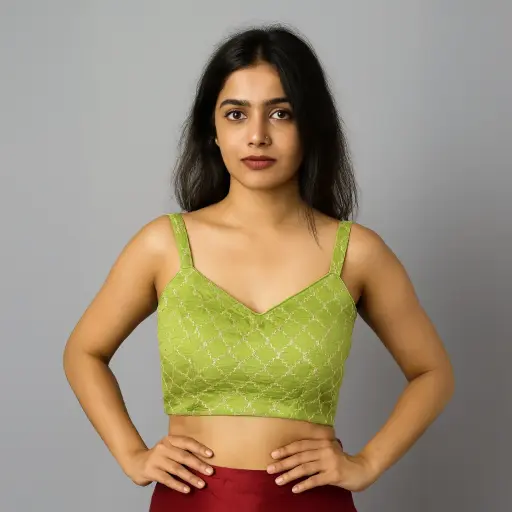 [SSVBSL23] Aabha Green Blouse