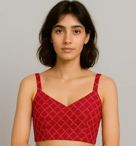 [SSVBSL25] Sindoori Check Blouse